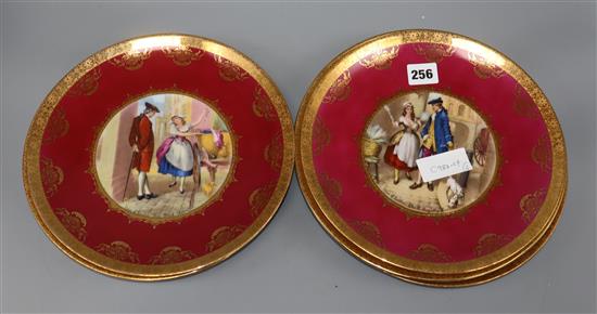 A set of six Heinrich cabinet plates diameter 25.5cm